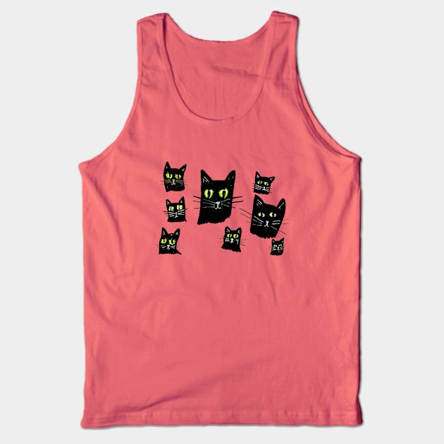 Halloween Cats Tank Top by bubbsnugg